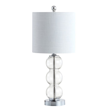 February 21" Glass/Metal LED Table Lamp - JONATHAN Y